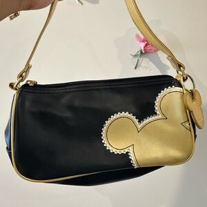 Disney Black and Gold Mickey Shoulder Bag